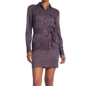 Equipment Axelle Geo Print Shirt Dress in Tawny Port size 2